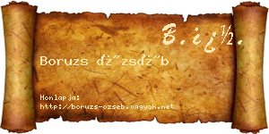 Boruzs Özséb névjegykártya